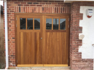 Timber Garage Doors with glazed section
